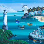 Winter Walk To The Lighthouse - SOLD by artist Anne Blundell - Wyecliffe Galleries