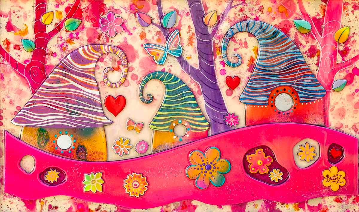 Childhood Dreams - Original by artist Beatriz - Wyecliffe Galleries