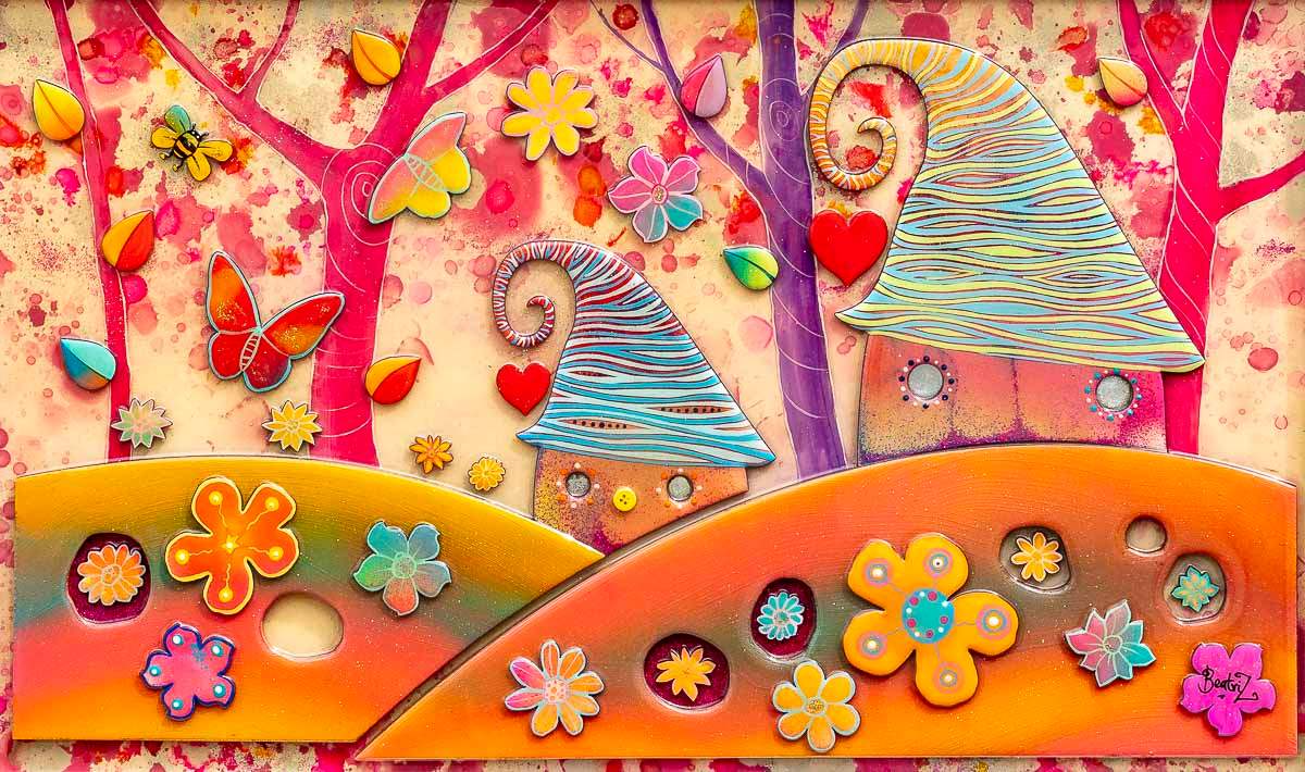 Enchanted Butterflies - Original by artist Beatriz - Wyecliffe Galleries