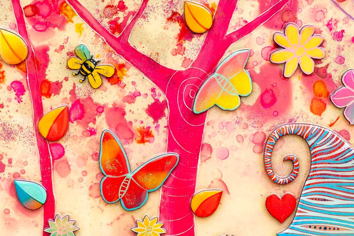 Enchanted Butterflies - Original by artist Beatriz - Wyecliffe Galleries