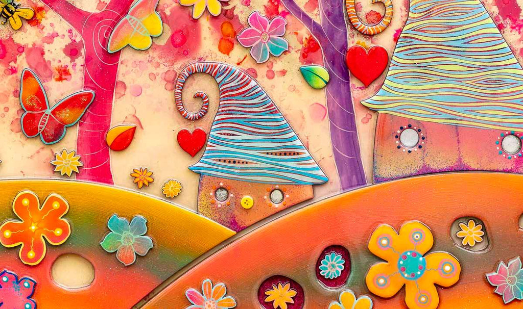 Enchanted Butterflies - Original by artist Beatriz - Wyecliffe Galleries