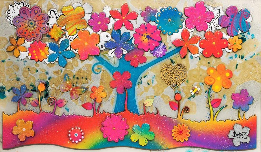 Rainbow Road - Original - SOLD by artist Beatriz - Wyecliffe Galleries