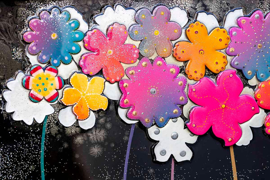 Sherbert Forest - Original by artist Beatriz - Wyecliffe Galleries