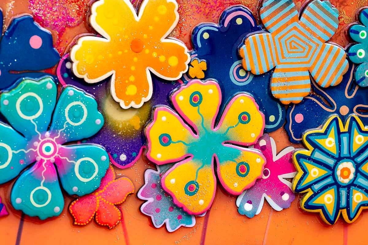 Sweet Flower Fields - Original - SOLD by artist Beatriz - Wyecliffe Galleries