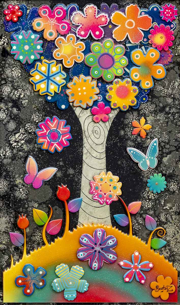 Technicolour Tree - Original Beatriz Framed