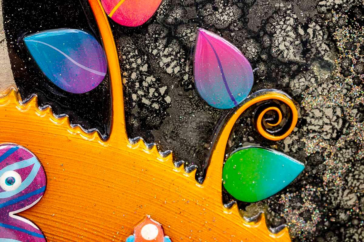 Technicolour Tree - Original - SOLD by artist Beatriz - Wyecliffe Galleries