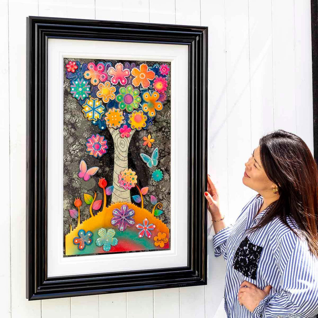 Technicolour Tree - Original - SOLD by artist Beatriz - Wyecliffe Galleries