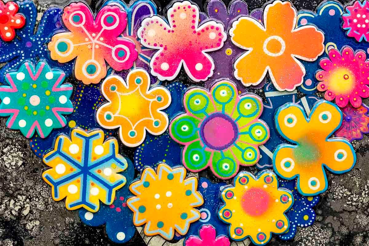 Technicolour Tree - Original - SOLD by artist Beatriz - Wyecliffe Galleries