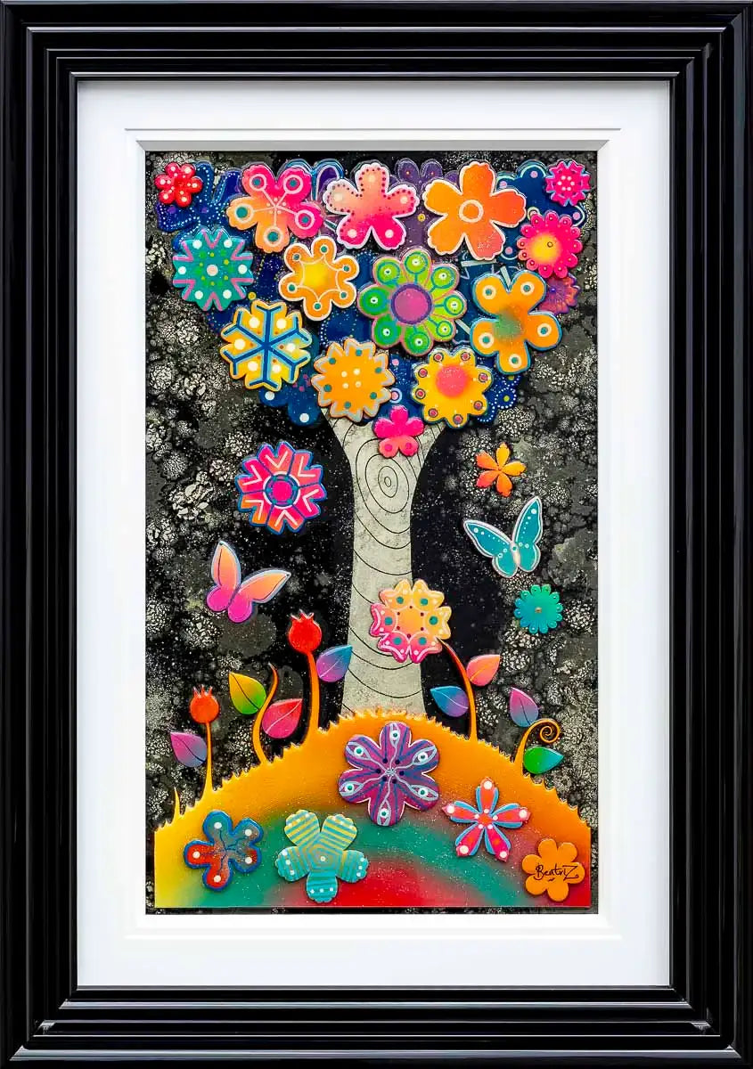 Technicolour Tree - Original - SOLD by artist Beatriz - Wyecliffe Galleries