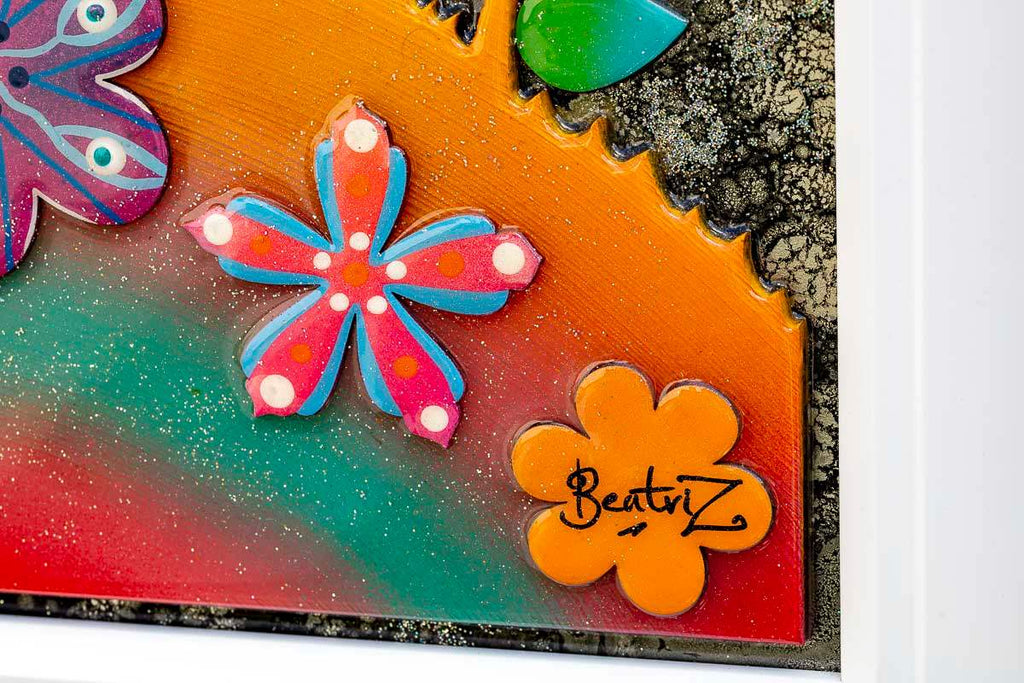 Technicolour Tree - Original - SOLD by artist Beatriz - Wyecliffe Galleries