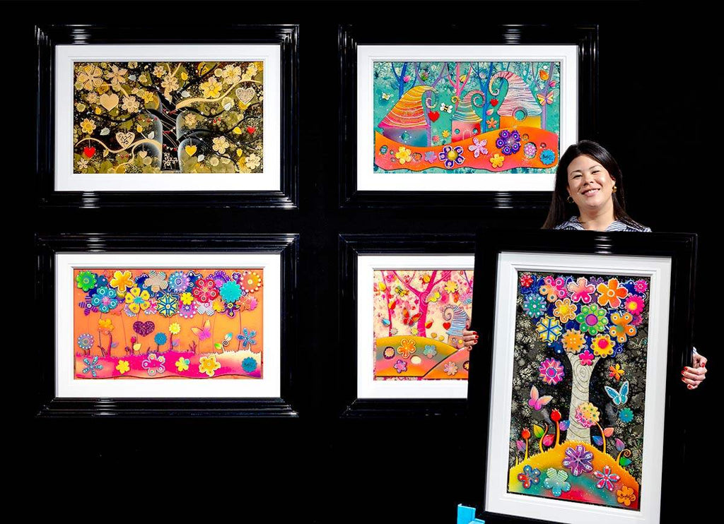 Technicolour Tree - Original - SOLD by artist Beatriz - Wyecliffe Galleries