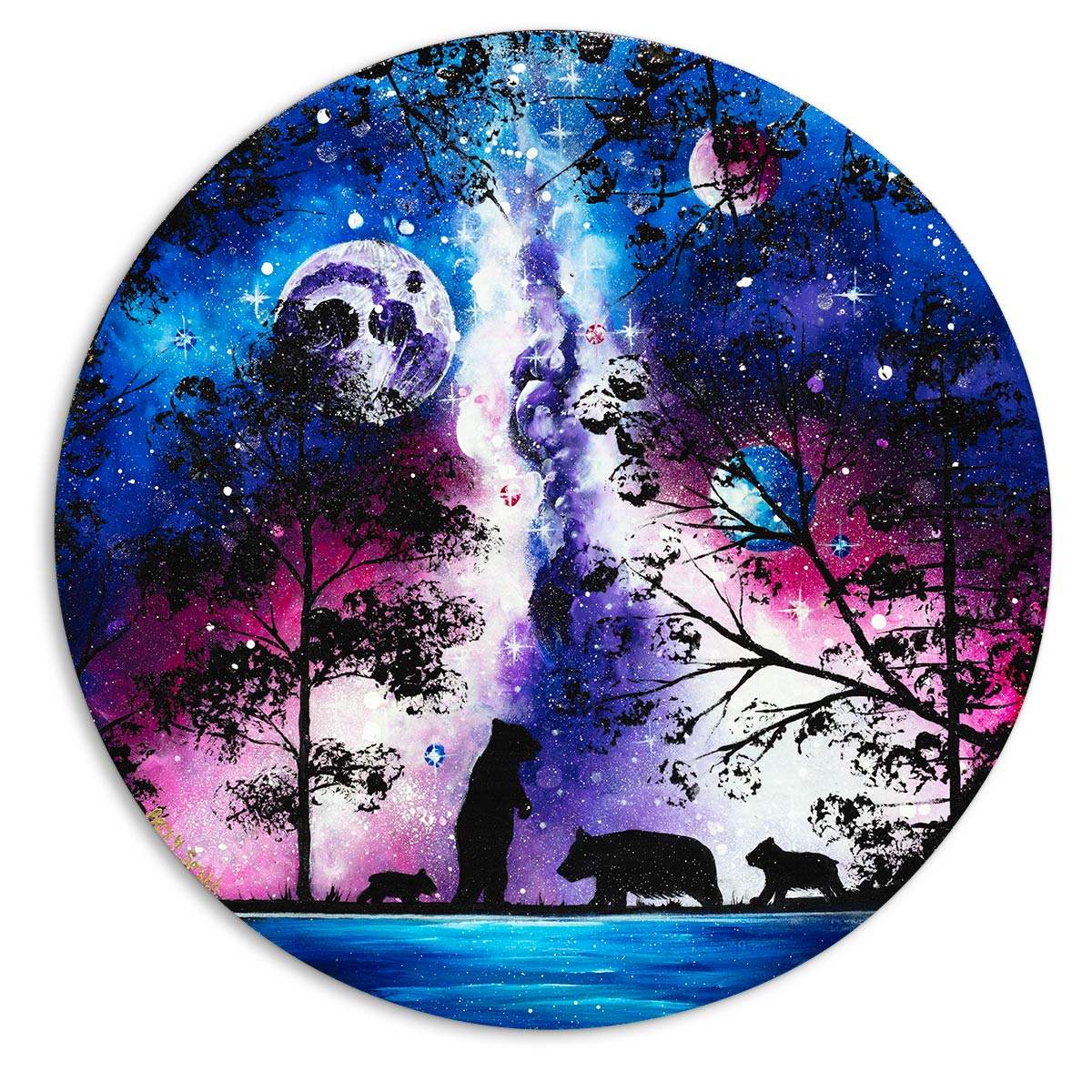 A Family Under The Stars - Original - SOLD by artist Becky Smith - Wyecliffe Galleries