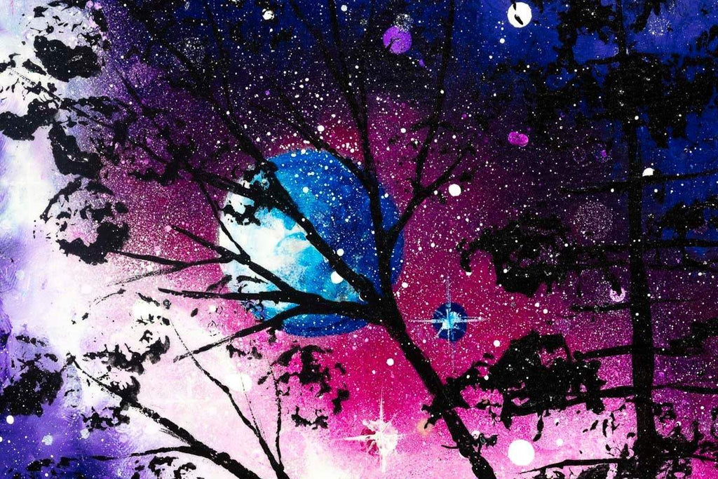 A Family Under The Stars - Original - SOLD by artist Becky Smith - Wyecliffe Galleries