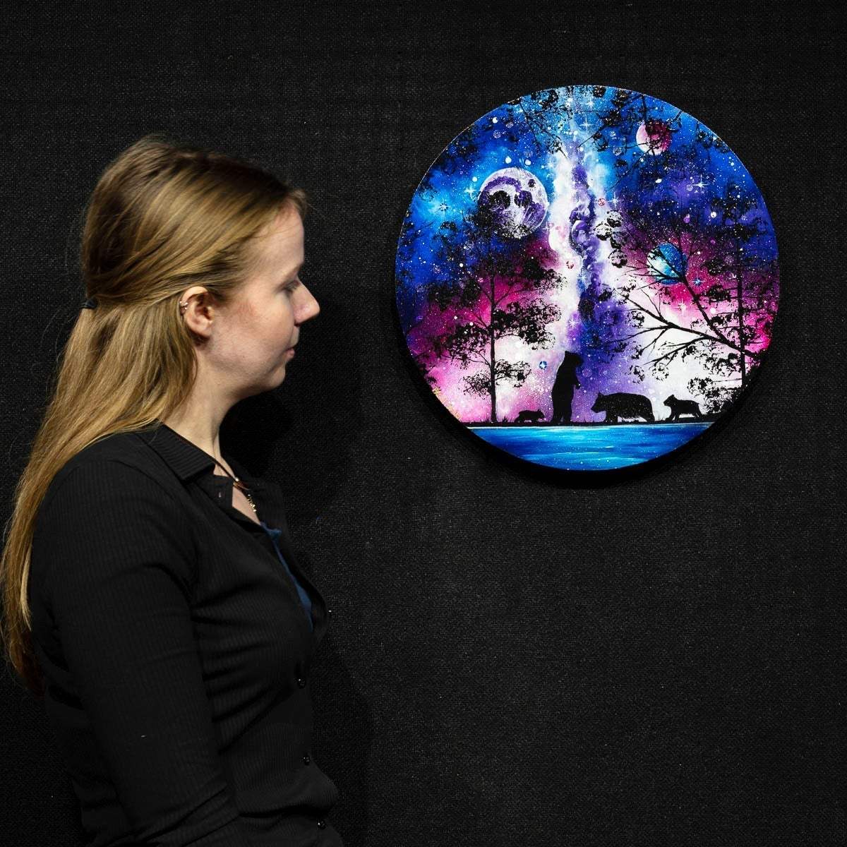 A Family Under The Stars - Original - SOLD by artist Becky Smith - Wyecliffe Galleries