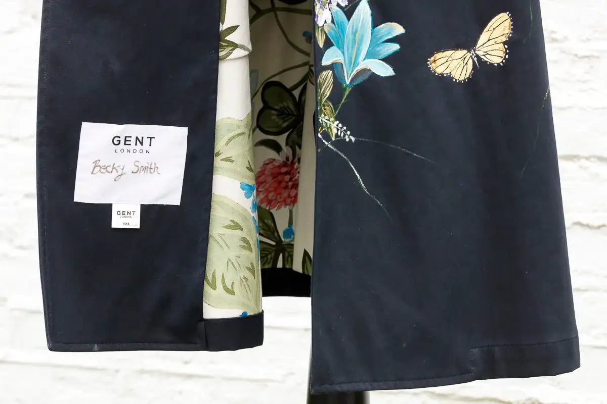 A Fragment of Your Imagination - Original Gucci Trench by artist Becky Smith - Wyecliffe Galleries