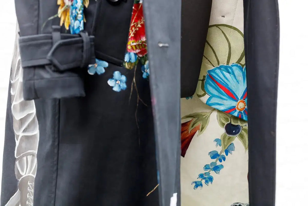 A Fragment of Your Imagination - Original Gucci Trench by artist Becky Smith - Wyecliffe Galleries