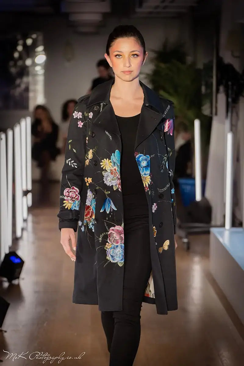 A Fragment of Your Imagination - Original Gucci Trench by artist Becky Smith - Wyecliffe Galleries