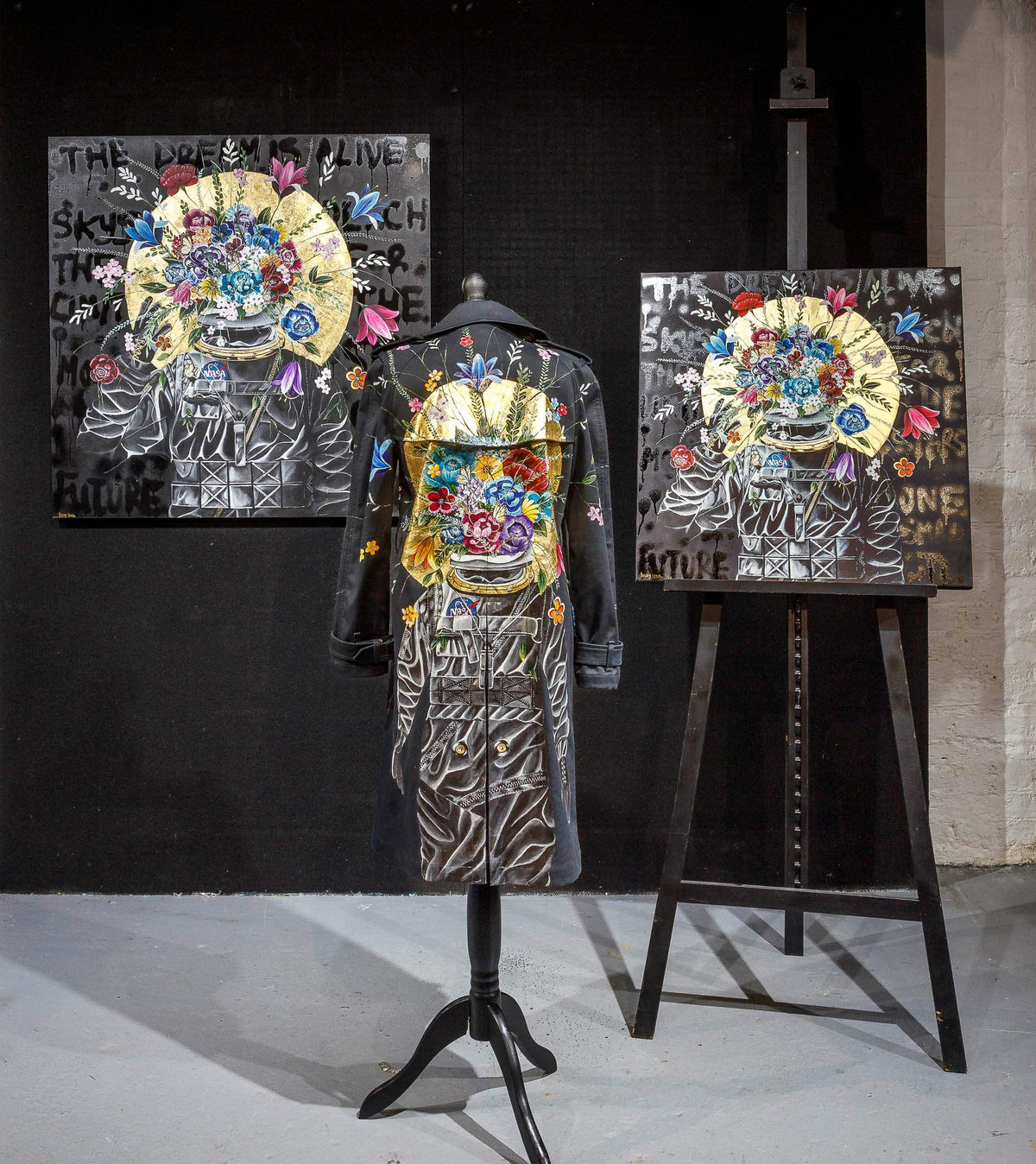 A Fragment of Your Imagination - Original Gucci Trench by artist Becky Smith - Wyecliffe Galleries