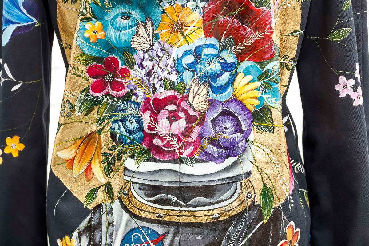 A Fragment of Your Imagination - Original Gucci Trench by artist Becky Smith - Wyecliffe Galleries