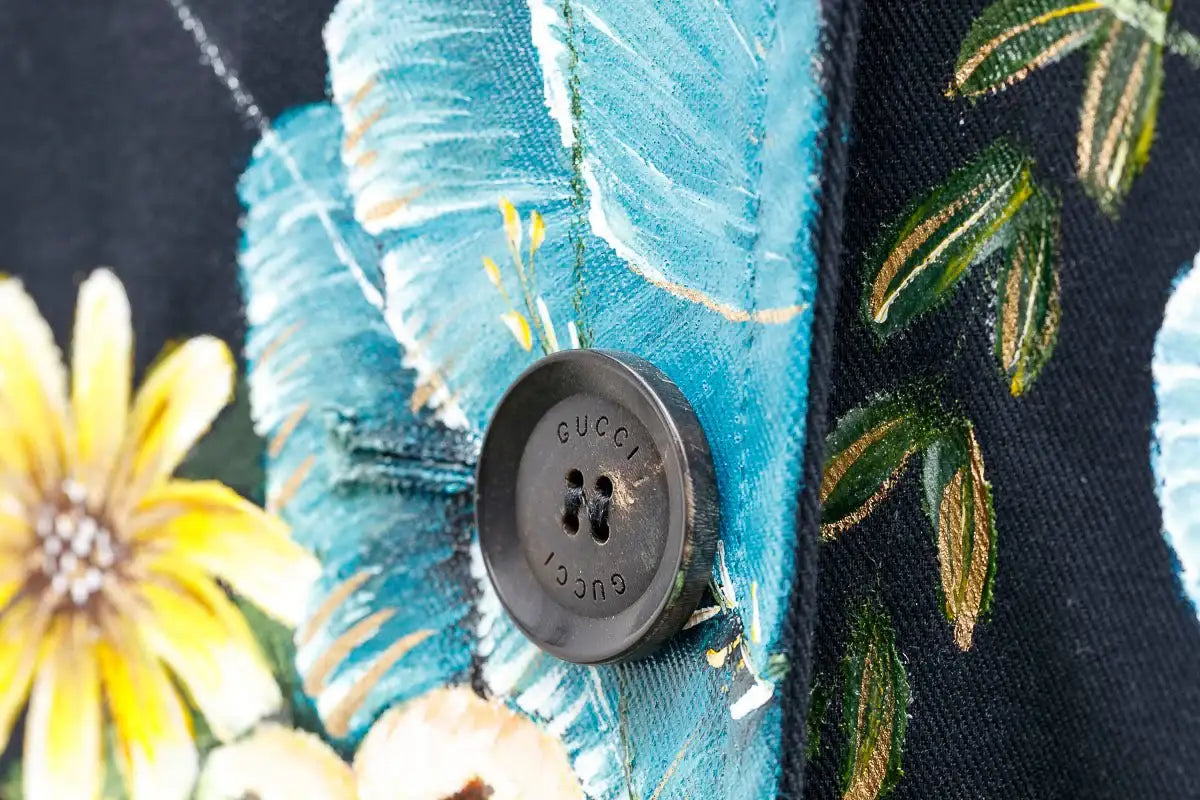 A Fragment of Your Imagination - Original Gucci Trench by artist Becky Smith - Wyecliffe Galleries
