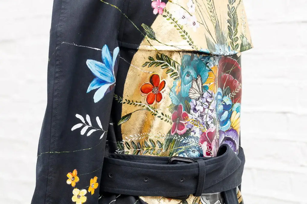 A Fragment of Your Imagination - Original Gucci Trench by artist Becky Smith - Wyecliffe Galleries