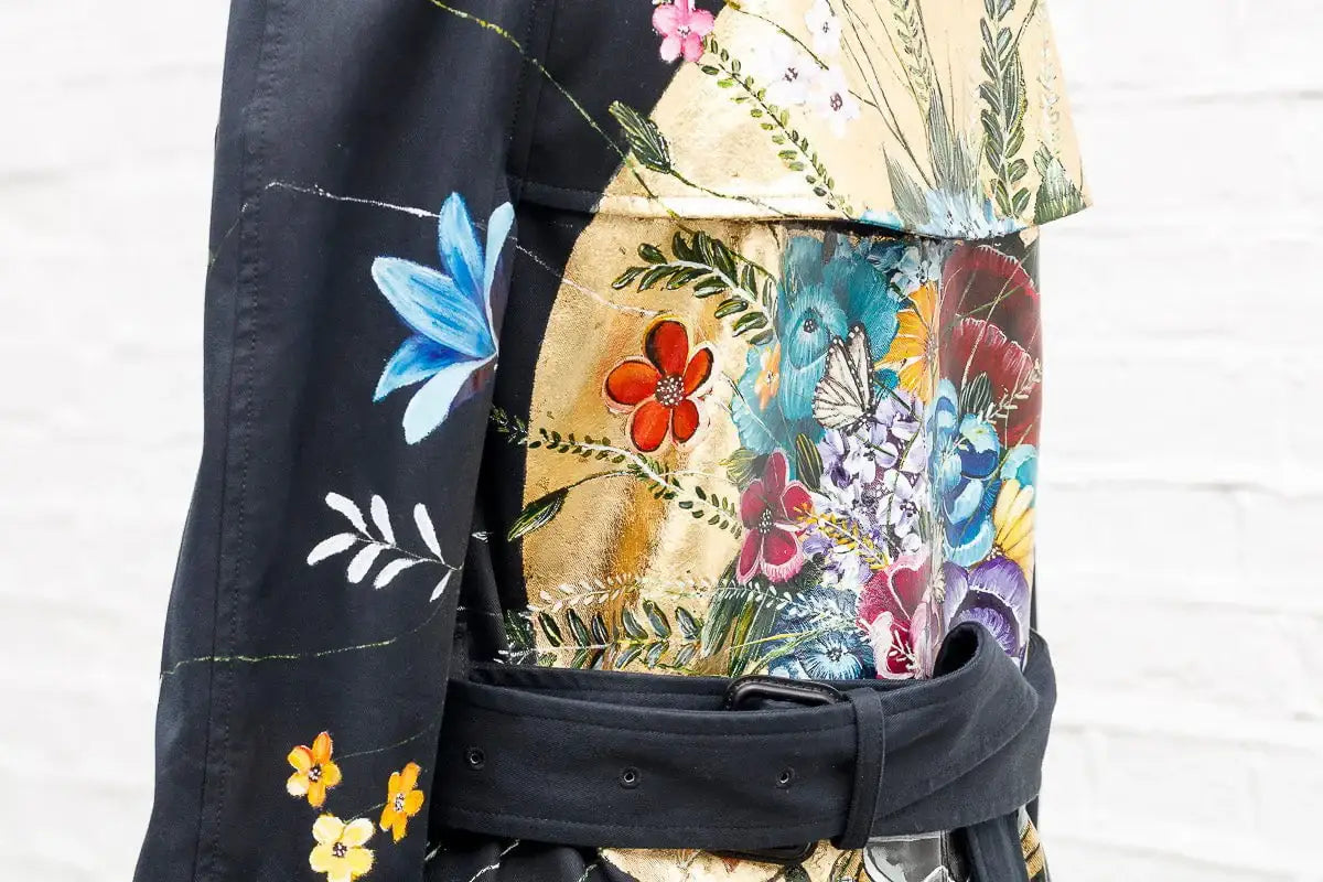 A Fragment of Your Imagination - Original Gucci Trench by artist Becky Smith - Wyecliffe Galleries