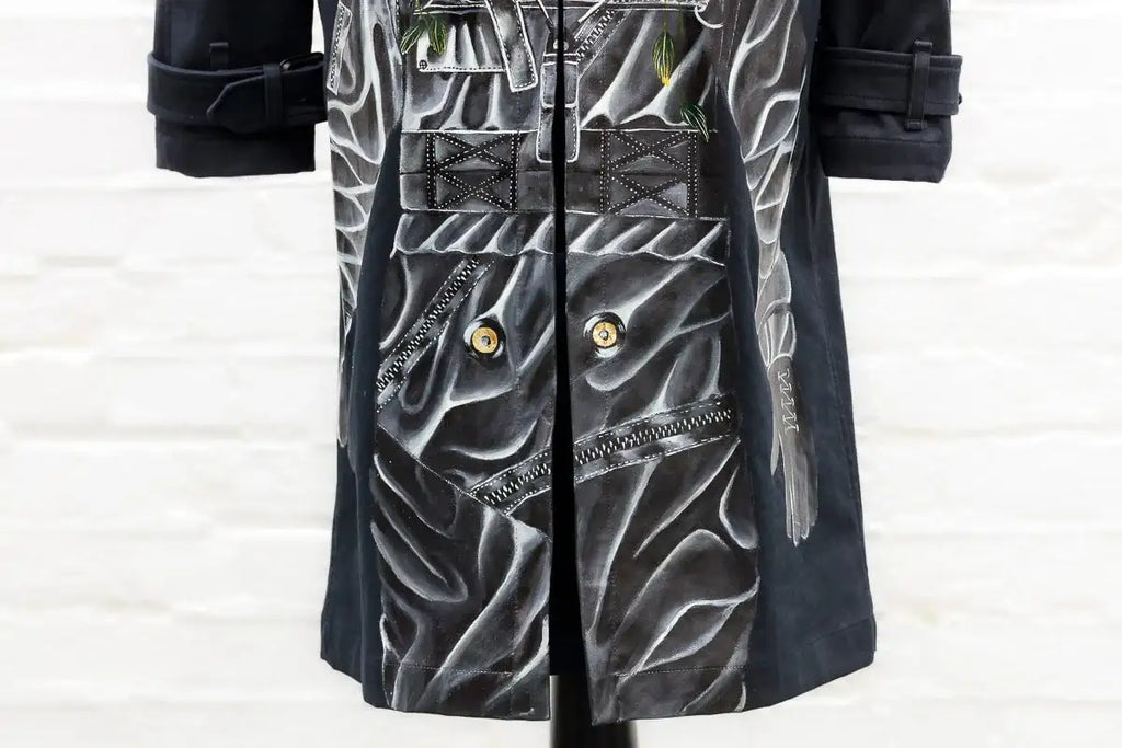 A Fragment of Your Imagination - Original Gucci Trench by artist Becky Smith - Wyecliffe Galleries