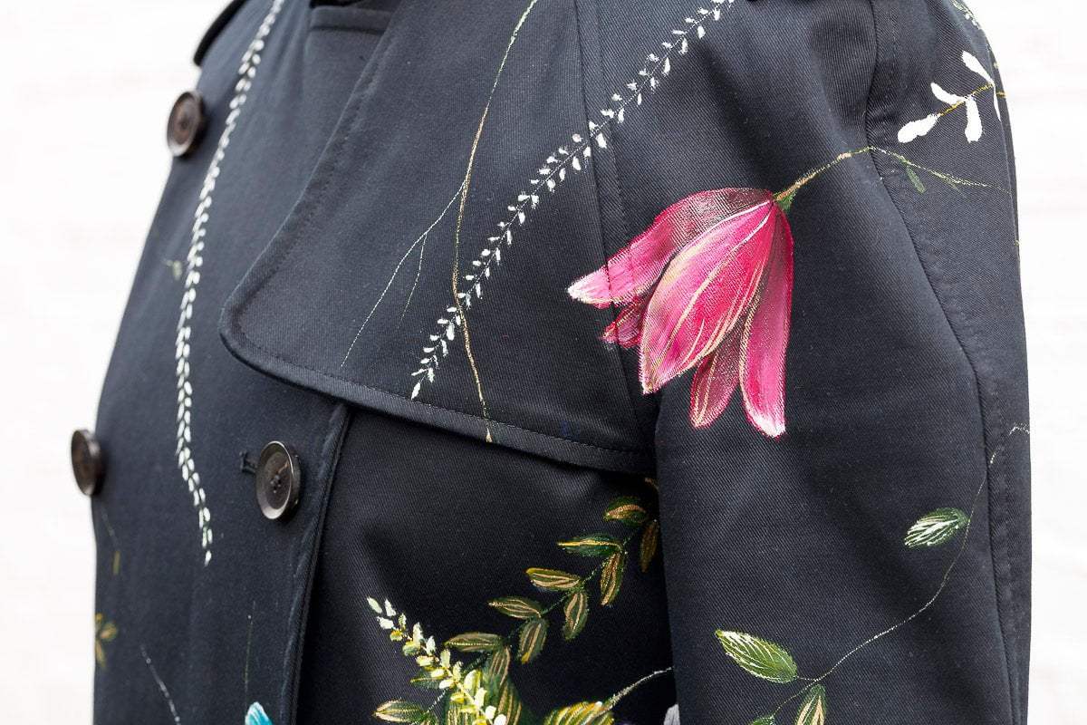 A Fragment of Your Imagination - Original Gucci Trench by artist Becky Smith - Wyecliffe Galleries