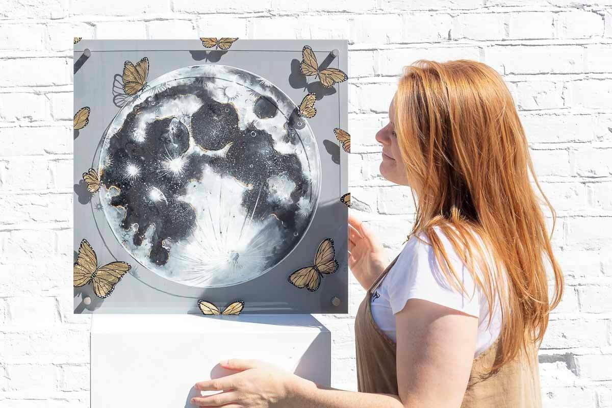 A Full Moon - Original - SOLD by artist Becky Smith - Wyecliffe Galleries