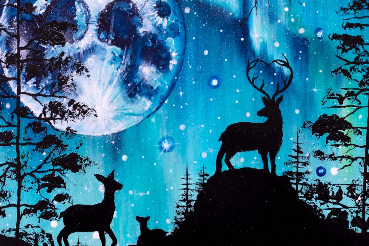A Love In The Stars - Original - SOLD by artist Becky Smith - Wyecliffe Galleries