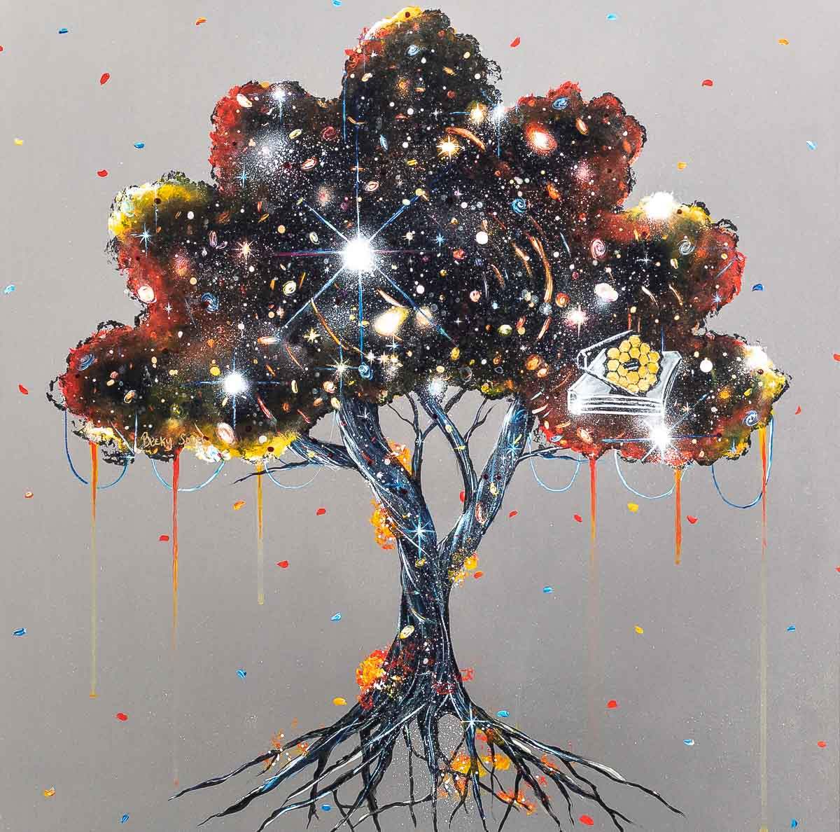 A View From The James Webb Telescope - Original - SOLD by artist Becky Smith - Wyecliffe Galleries