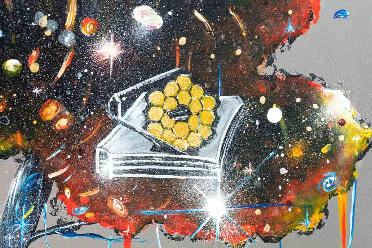 A View From The James Webb Telescope - Original - SOLD by artist Becky Smith - Wyecliffe Galleries