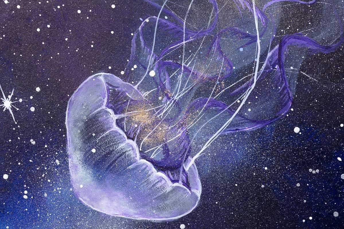 Aurelia Aurita - Original - SOLD by artist Becky Smith - Wyecliffe Galleries