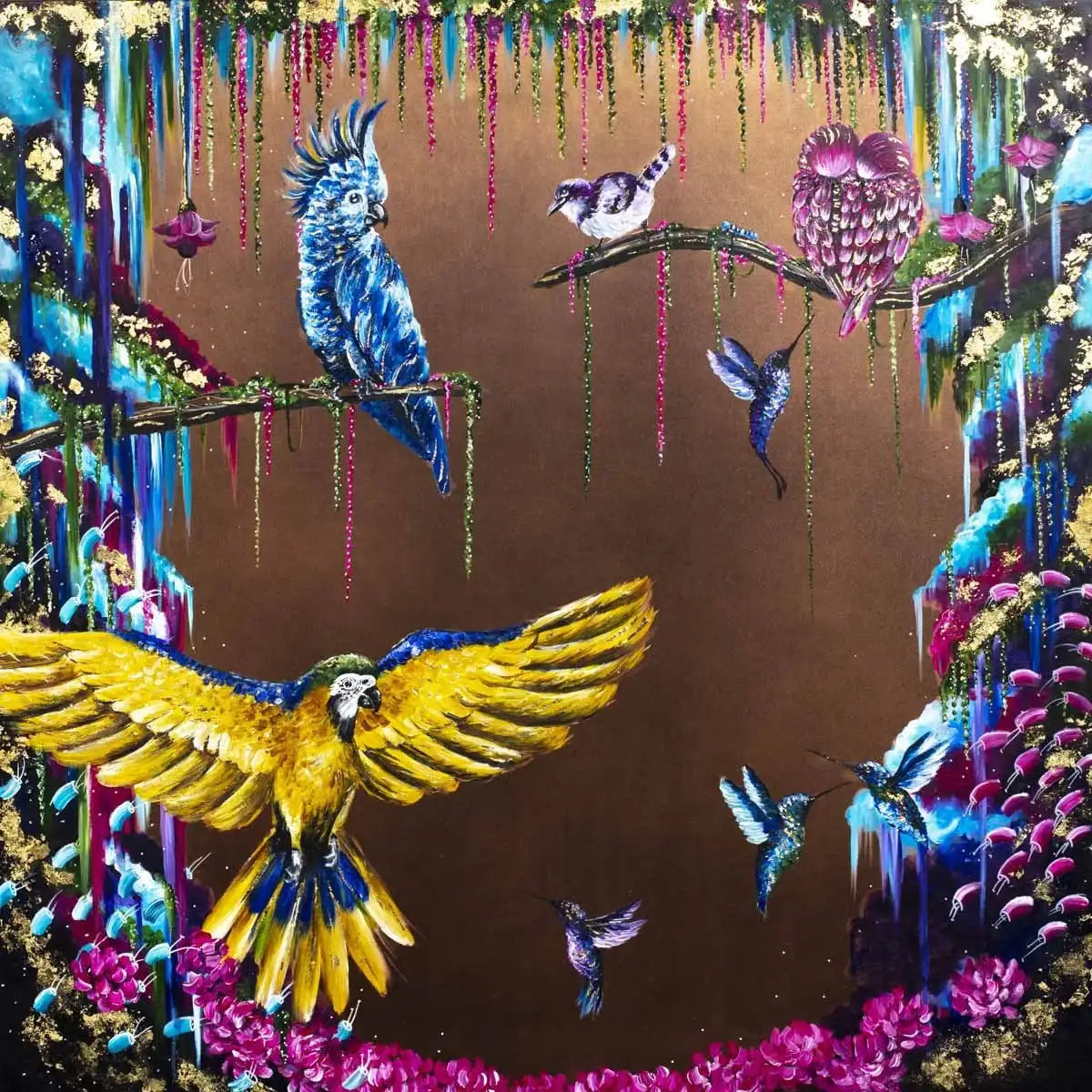 Birds of Paradise - Original - SOLD by artist Becky Smith - Wyecliffe Galleries