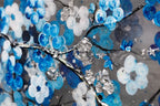 Blooming in Blues - Original - SOLD by artist Becky Smith - Wyecliffe Galleries