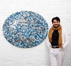 Blooming in Blues - Original - SOLD by artist Becky Smith - Wyecliffe Galleries