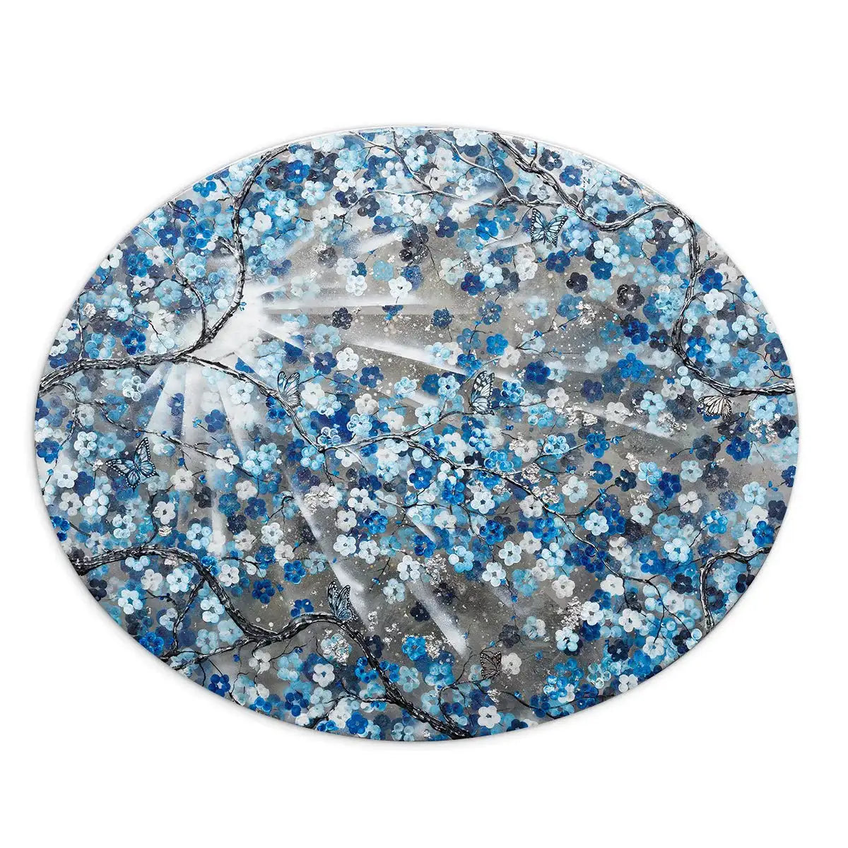 Blooming in Blues - Original - SOLD by artist Becky Smith - Wyecliffe Galleries