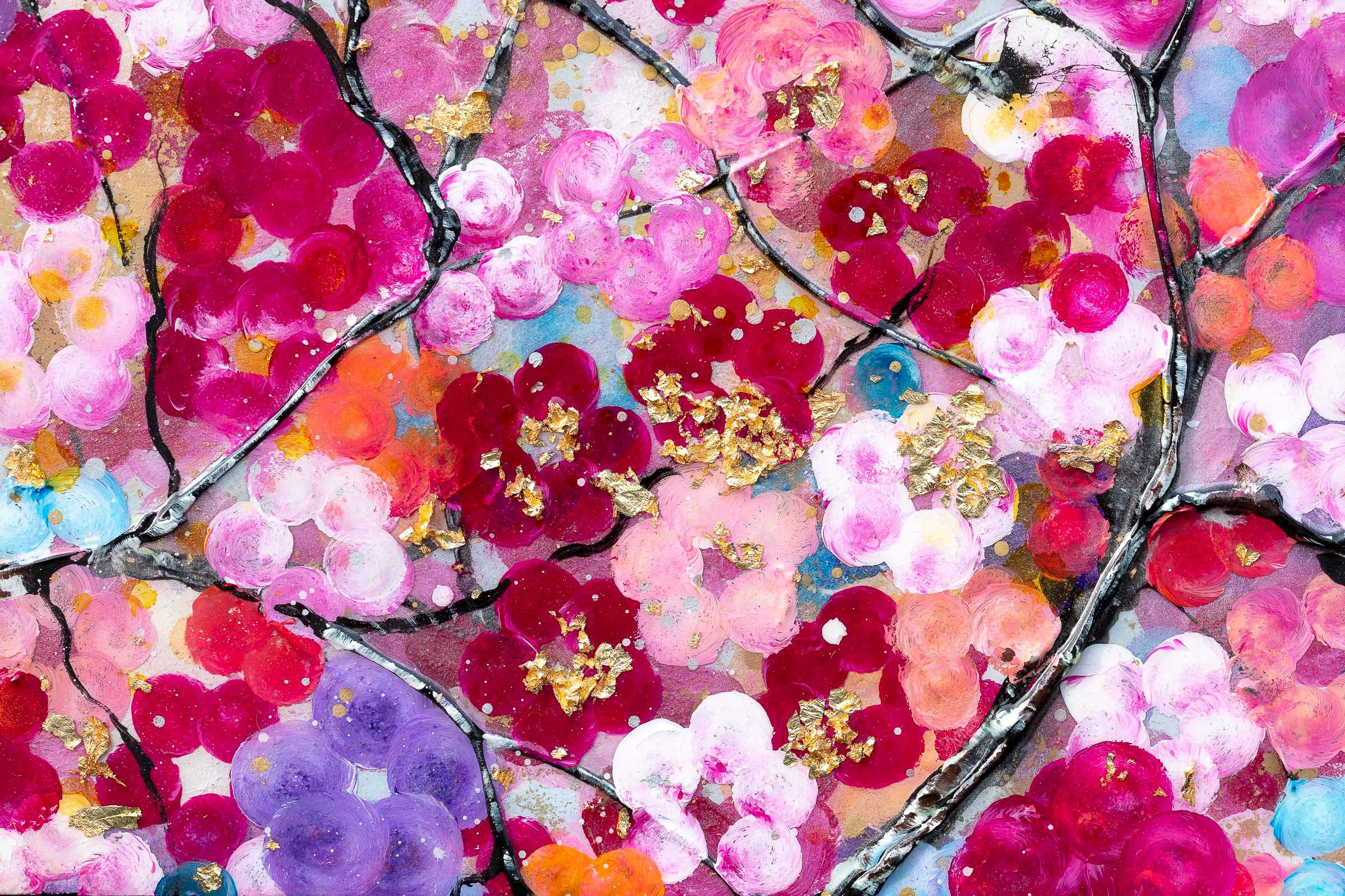 Blossoming Forest - Original - SOLD by artist Becky Smith - Wyecliffe Galleries