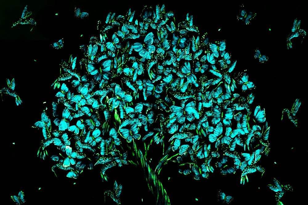 Blossoming in Blues - Original by artist Becky Smith - Wyecliffe Galleries