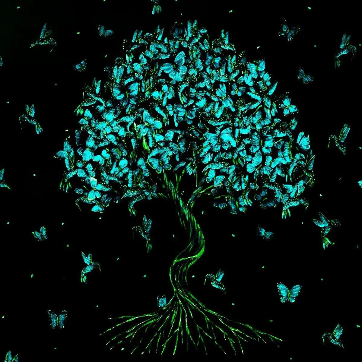 Blossoming in Blues - Original by artist Becky Smith - Wyecliffe Galleries