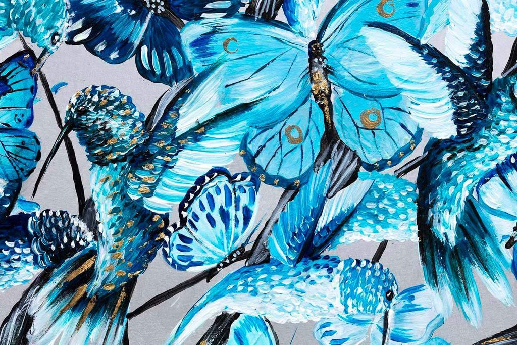 Blossoming in Blues - Original by artist Becky Smith - Wyecliffe Galleries