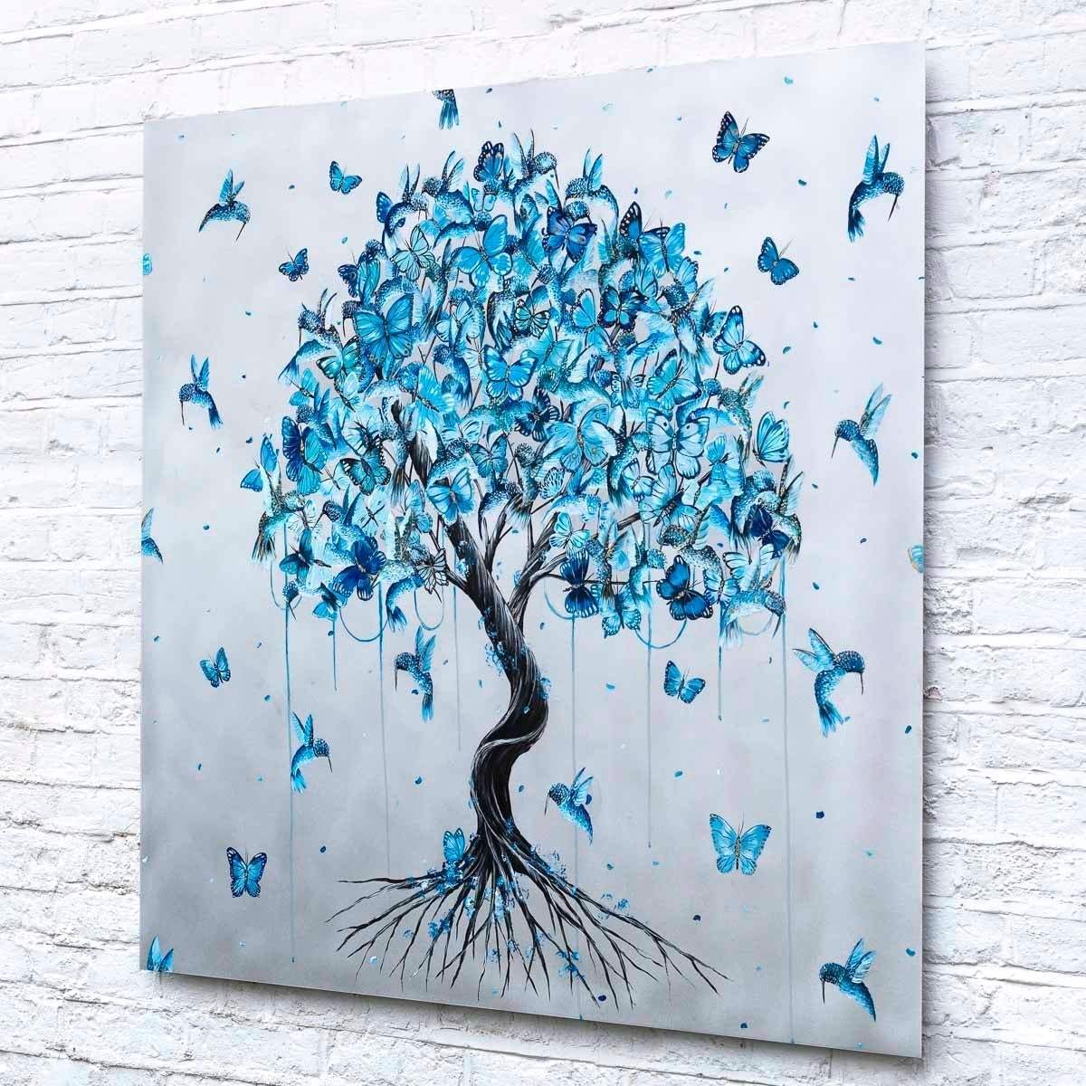 Blossoming in Blues - Original by artist Becky Smith - Wyecliffe Galleries