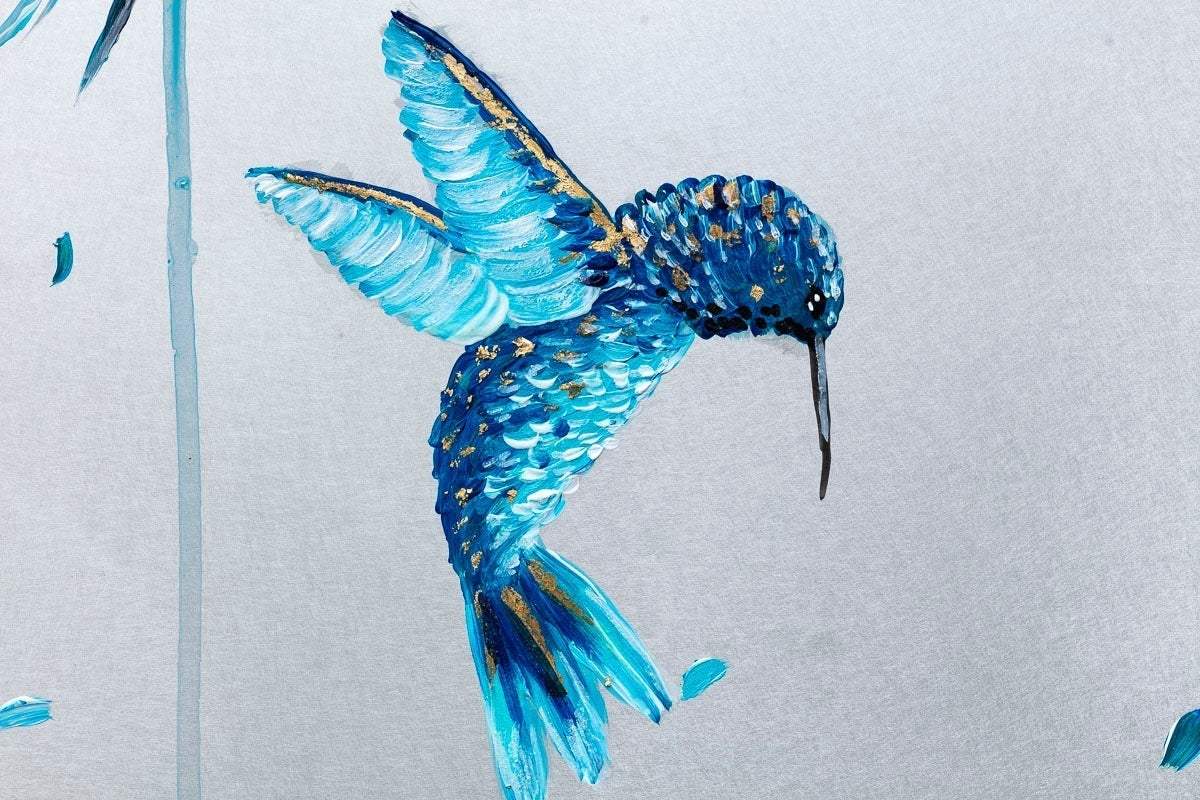 Blossoming in Blues - Original by artist Becky Smith - Wyecliffe Galleries