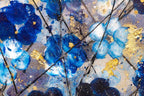 Blue Blossom - Triptych - Original - SOLD by artist Becky Smith - Wyecliffe Galleries