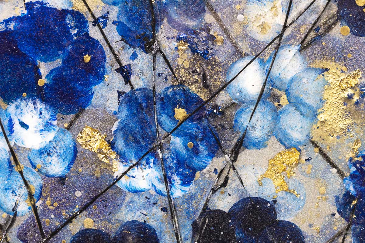 Blue Blossom - Triptych - Original Becky Smith Original