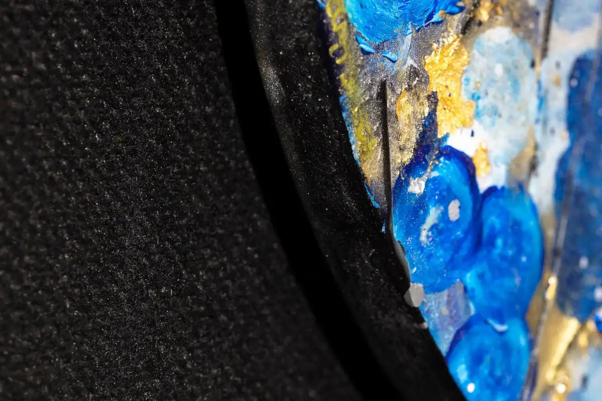 Blue Blossom - Triptych - Original - SOLD by artist Becky Smith - Wyecliffe Galleries