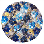 Blue Blossom - Triptych - Original - SOLD by artist Becky Smith - Wyecliffe Galleries