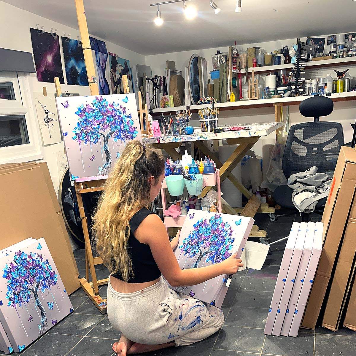 Butterflies in Bloom - Boutique Edition - SOLD by artist Becky Smith - Wyecliffe Galleries