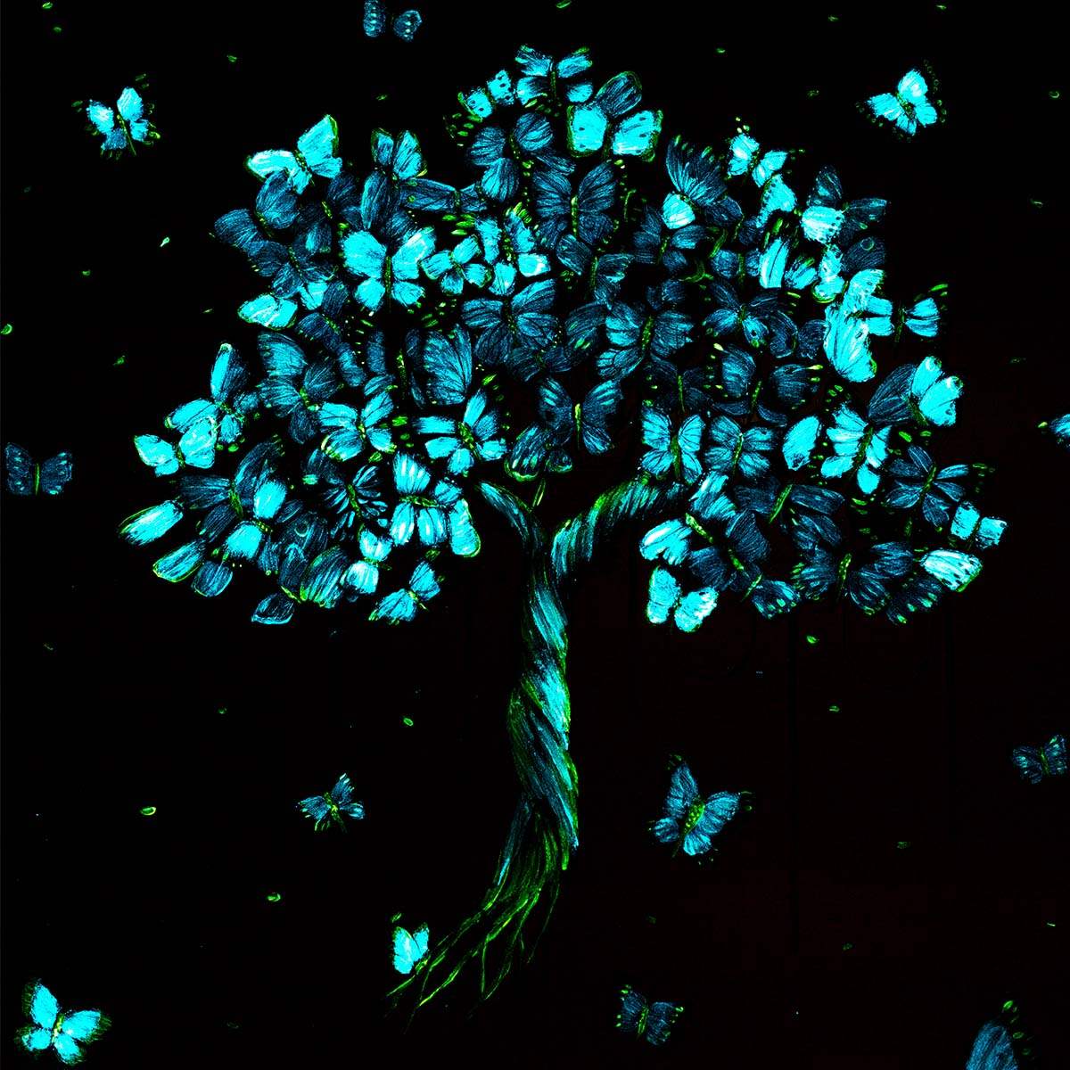 Butterflies in Bloom - Original - SOLD by artist Becky Smith - Wyecliffe Galleries