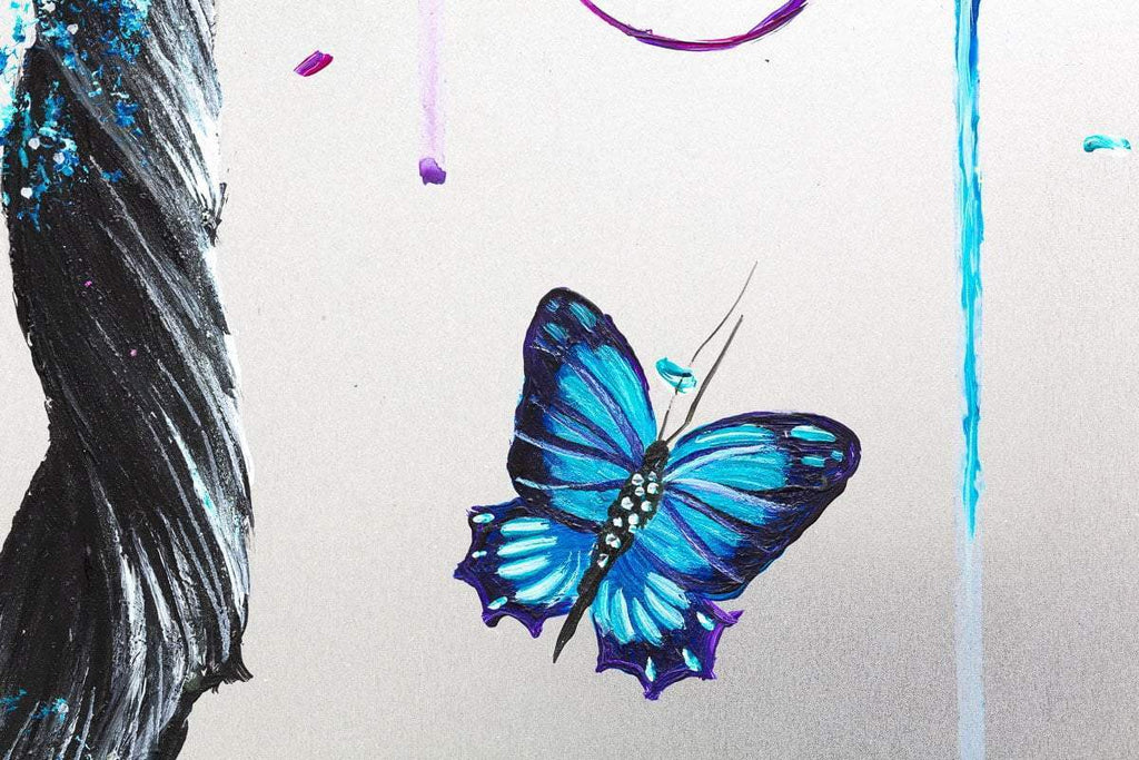 Butterflies in Bloom - Original - SOLD by artist Becky Smith - Wyecliffe Galleries